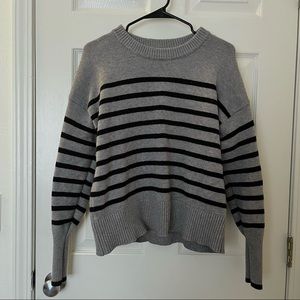 Philosophy Gray and Black Striped Sweater • size L